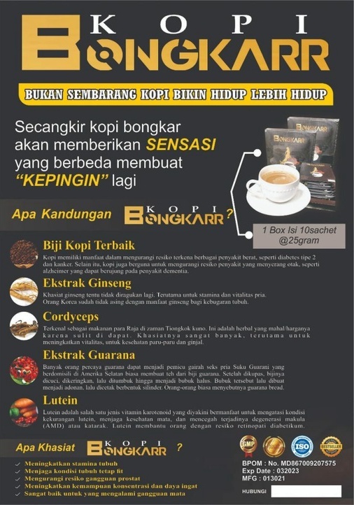 Kandungan Kopi bongkar